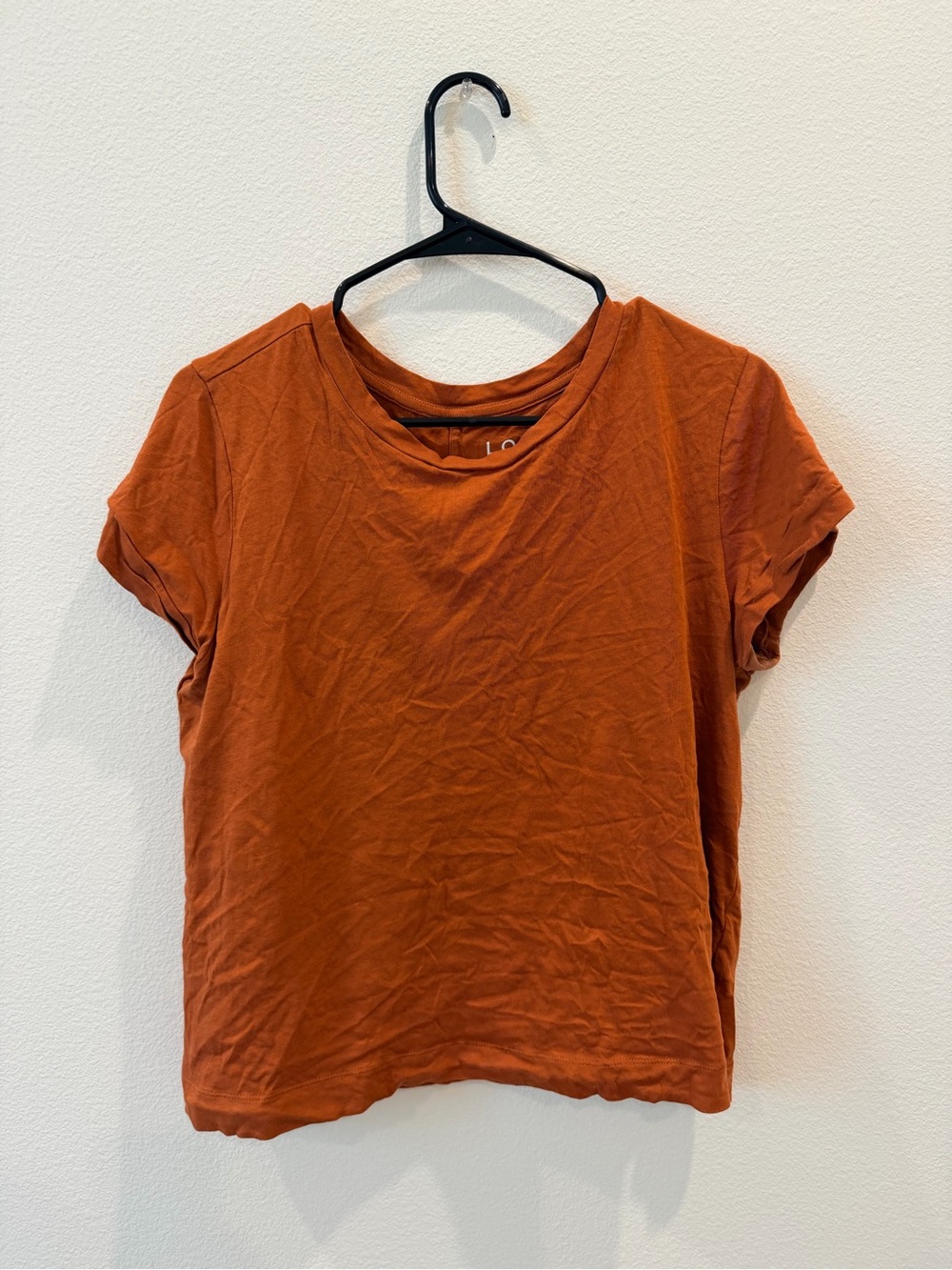 LOFT Short Sleeve Tee in Rust Orange